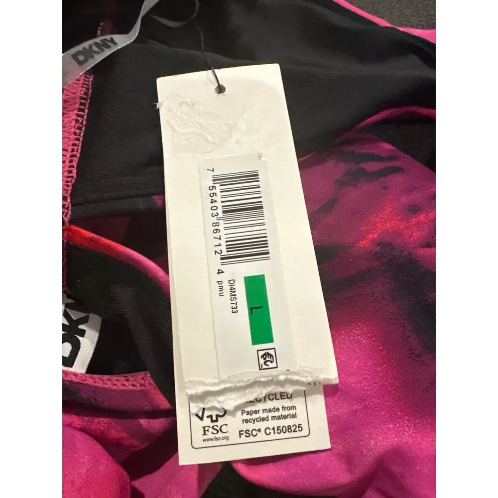 DKNY Tie-Back Halter-Style One-Piece Swimsuit Size Large - Picture 4 of 10